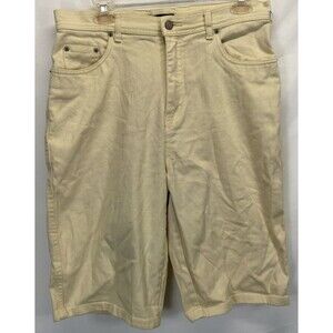 Bill Blass Yellow Stretch Denim Cotton Jean Shorts Sz 12 32”W X 11 I x 24" H***
